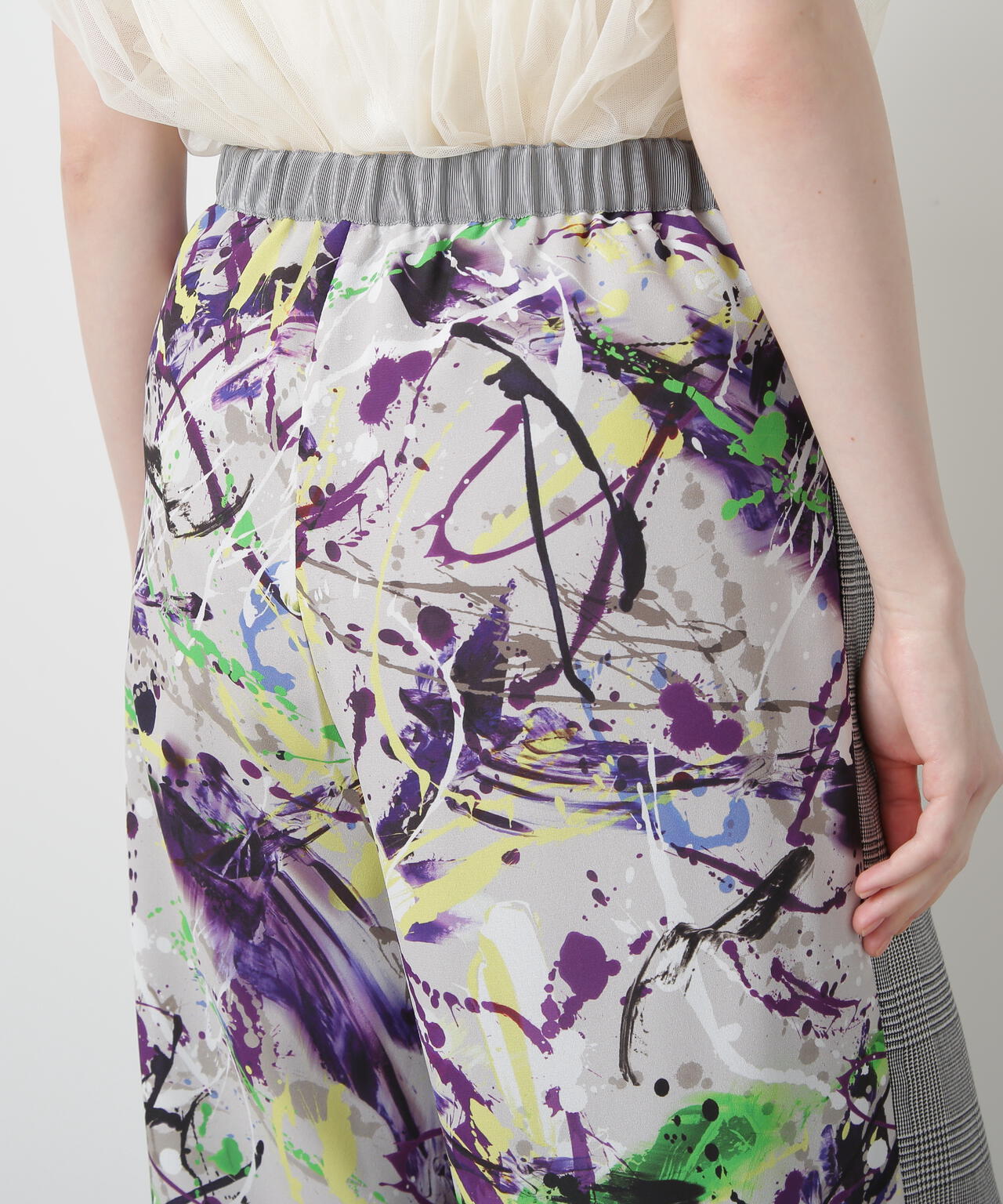 Printed Combination Wide Pants