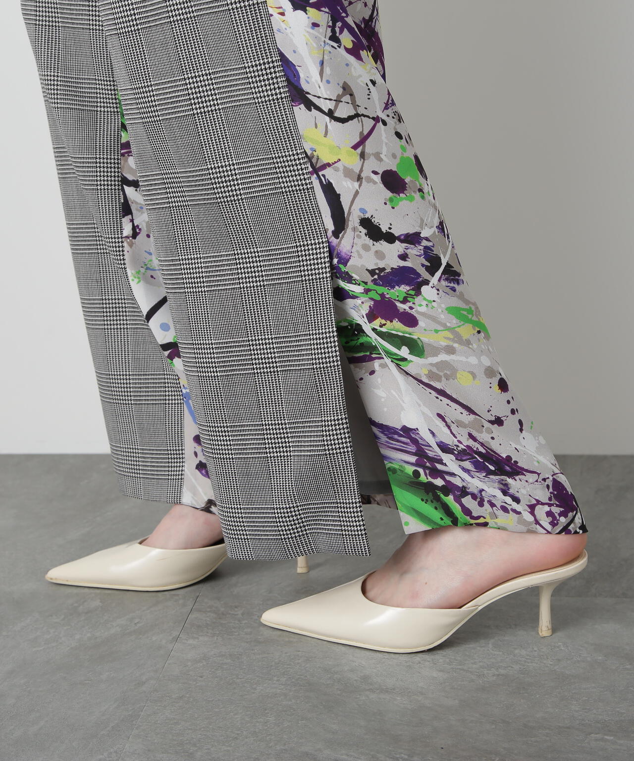 Printed Combination Wide Pants