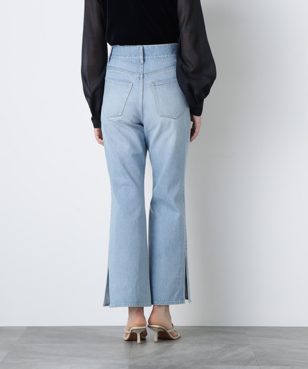 Side Slit Flare Denim
