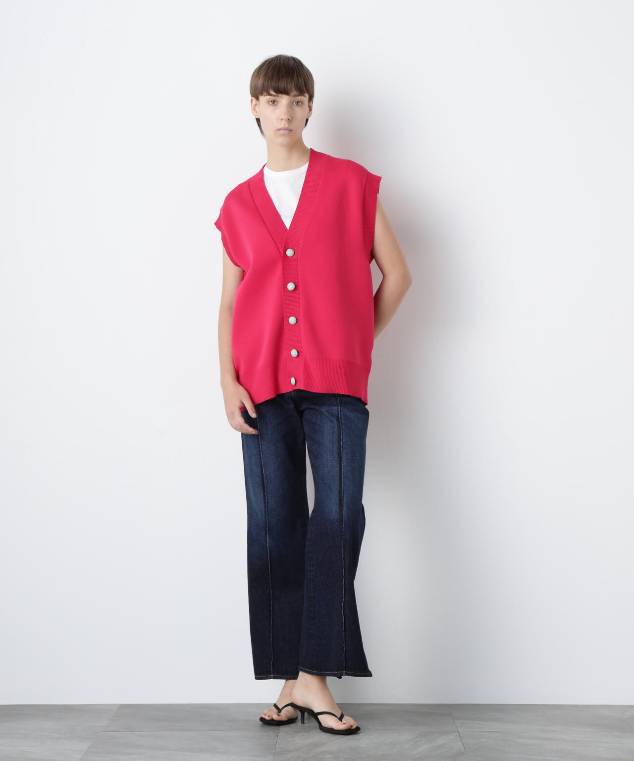 Side Slit Flare Denim