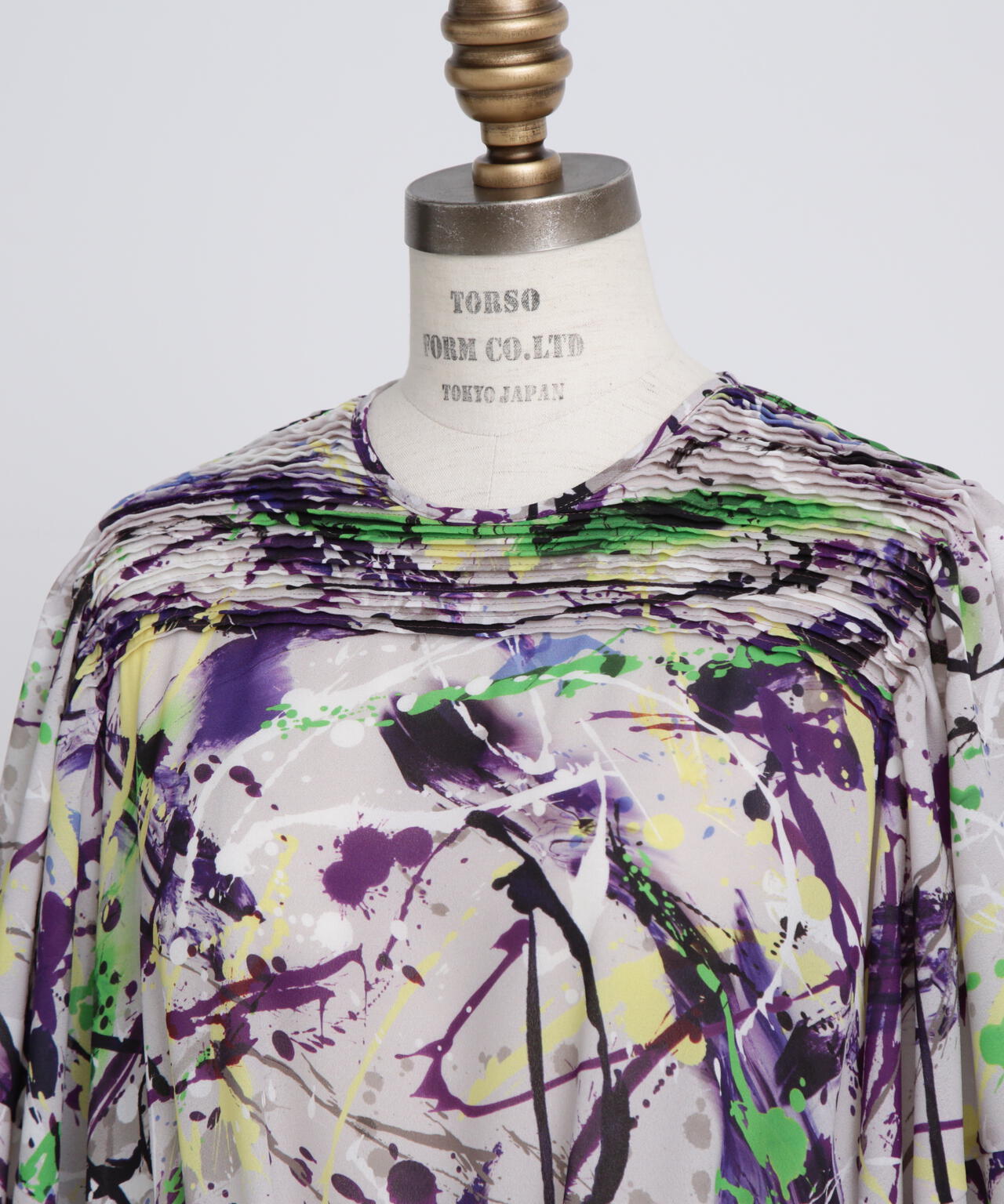 Printed Pleats Dress