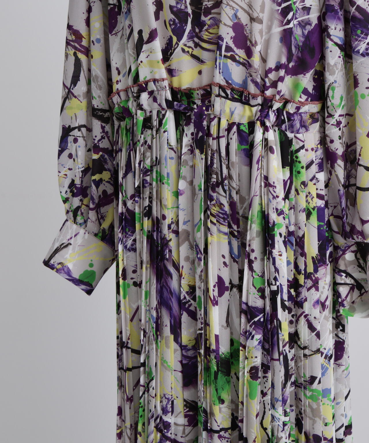 Printed Pleats Dress