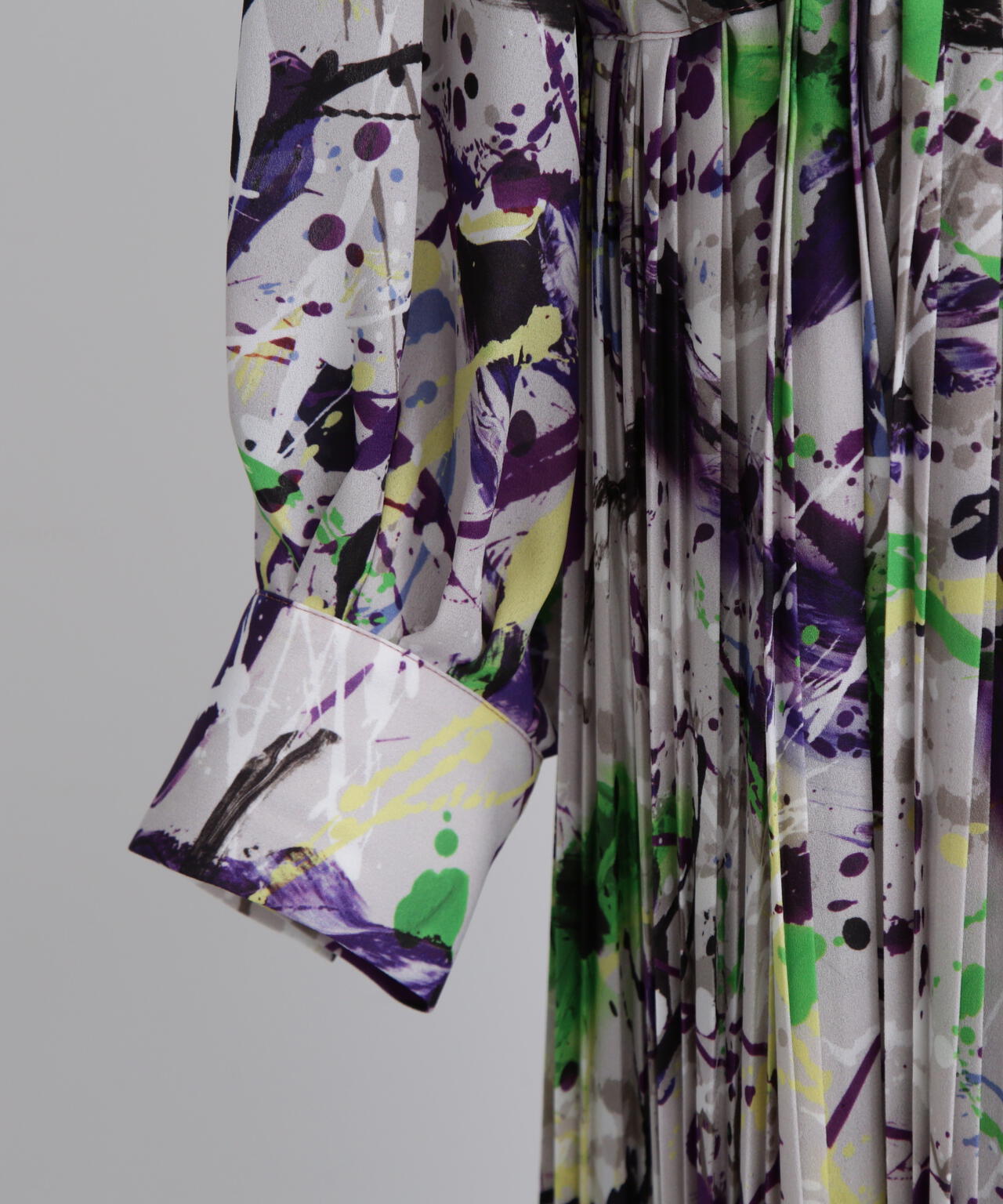 Printed Pleats Dress