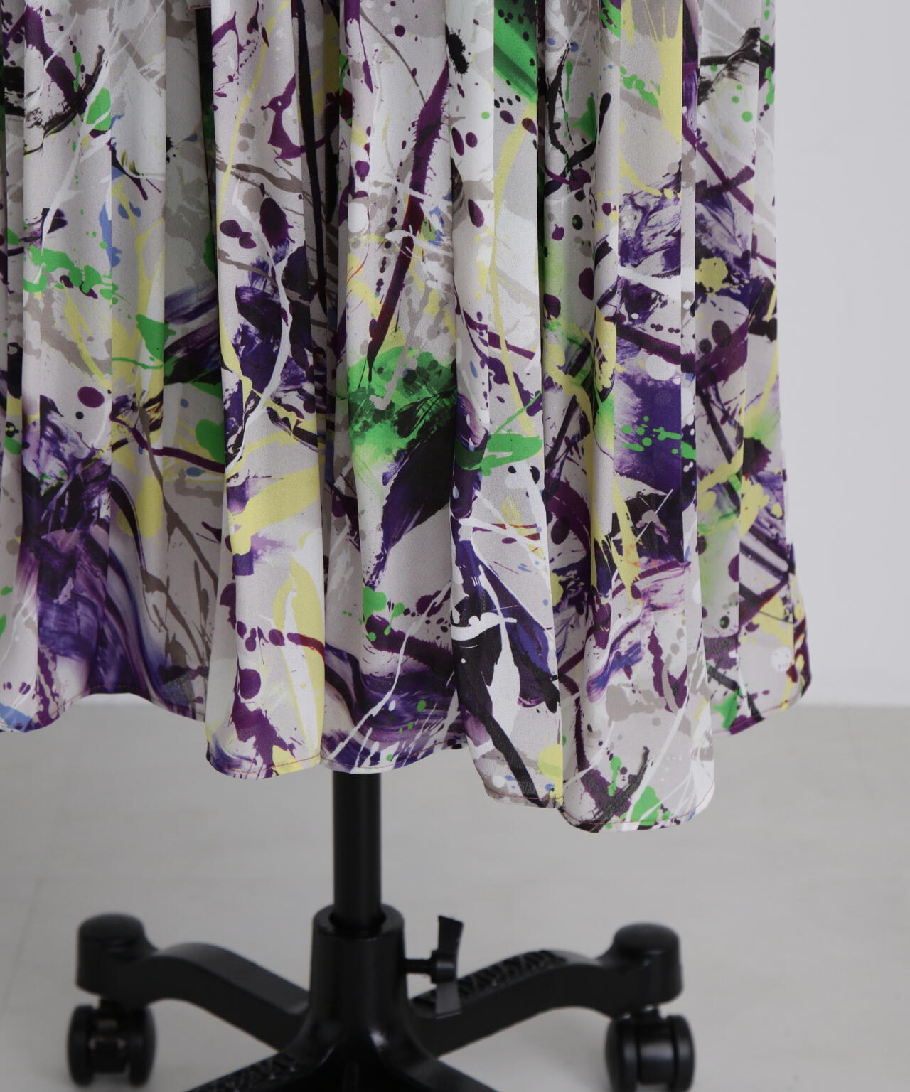 Printed Pleats Dress