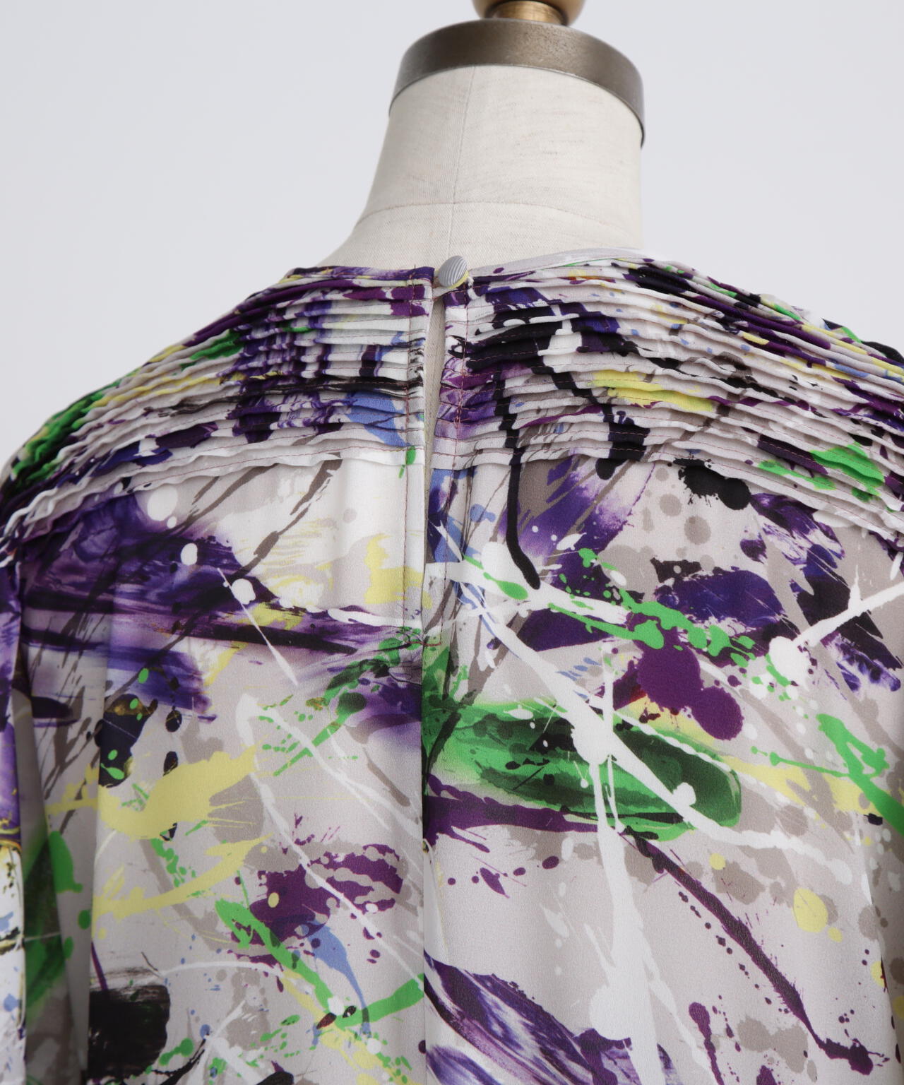 Printed Pleats Dress