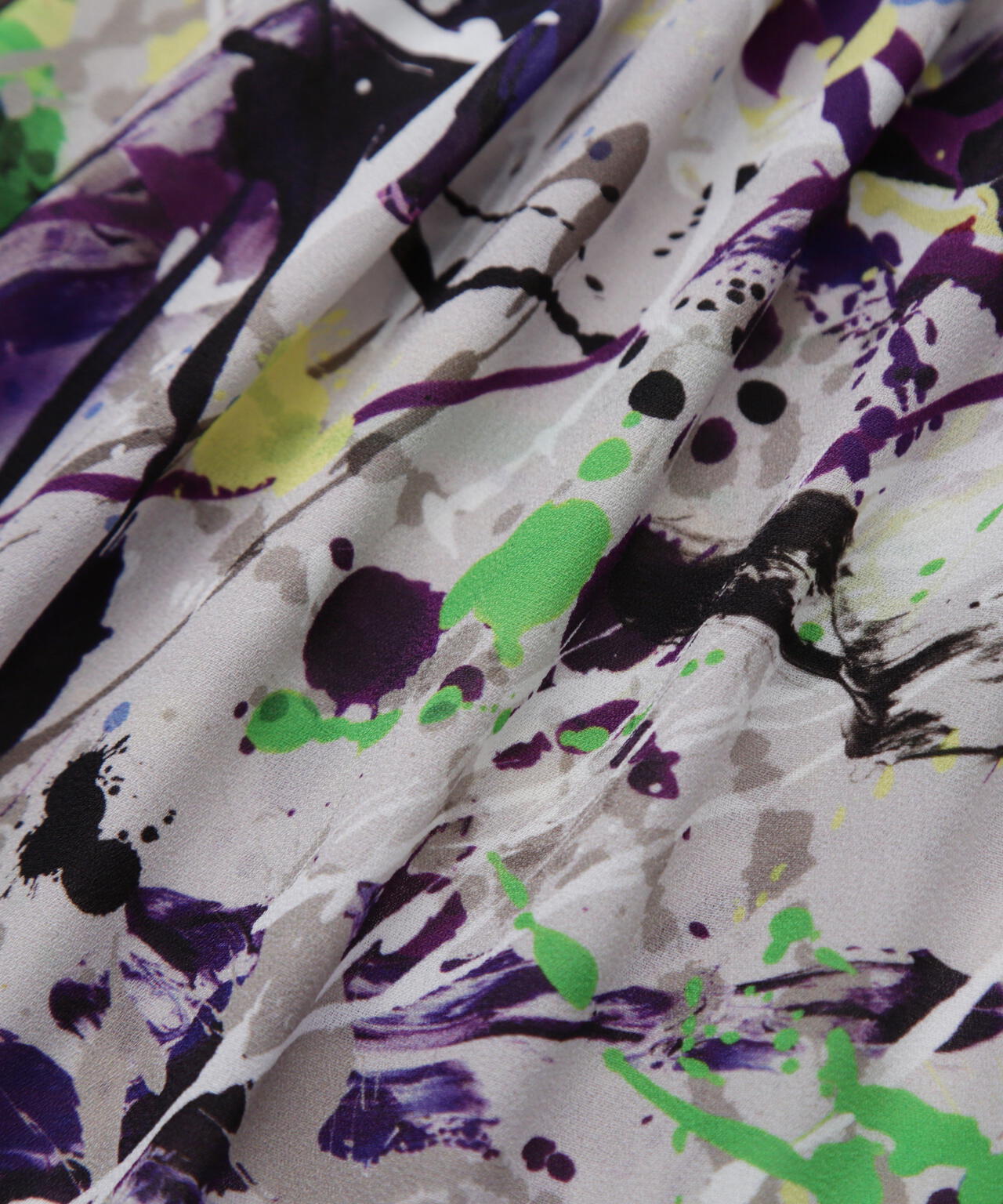 Printed Pleats Dress