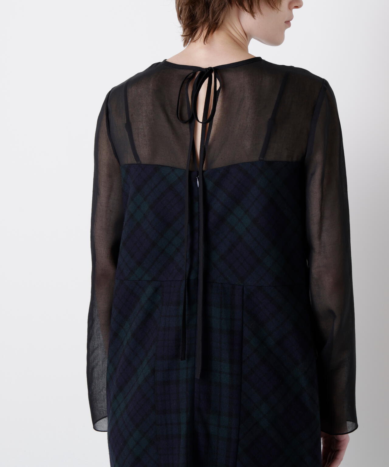 Sheer Combination Pattern Dress
