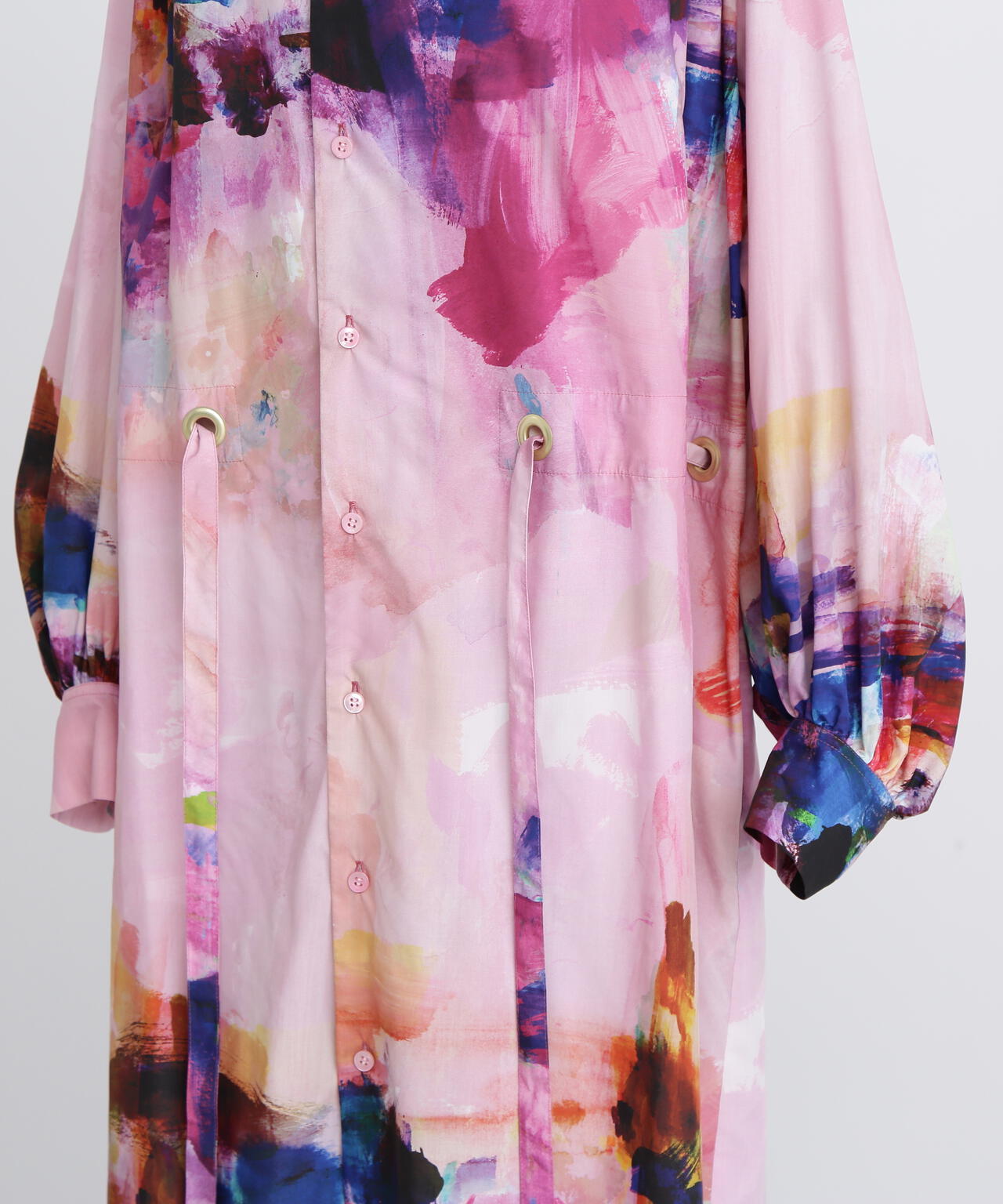 Art Printed Shirt Dress