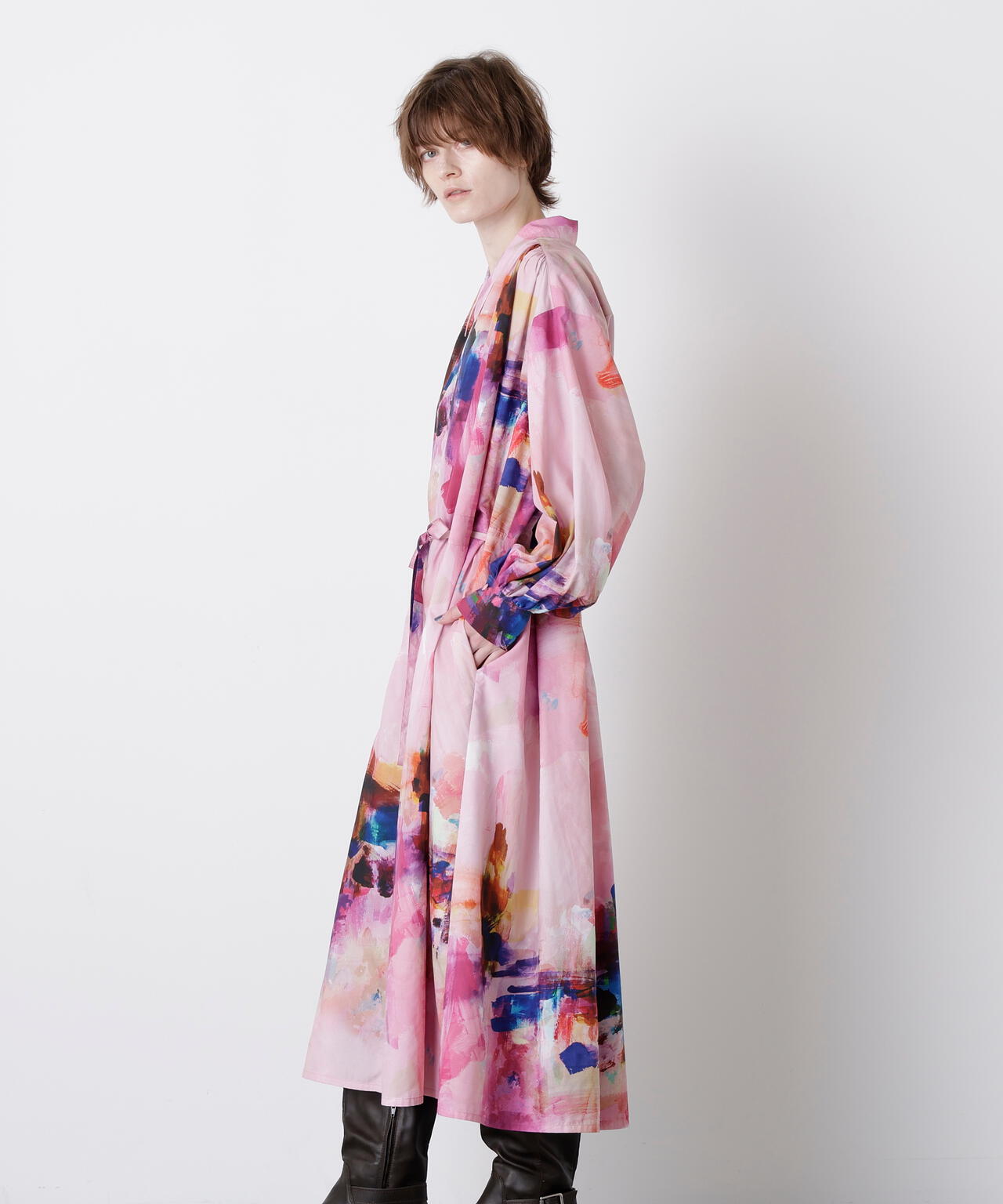 Art Printed Shirt Dress