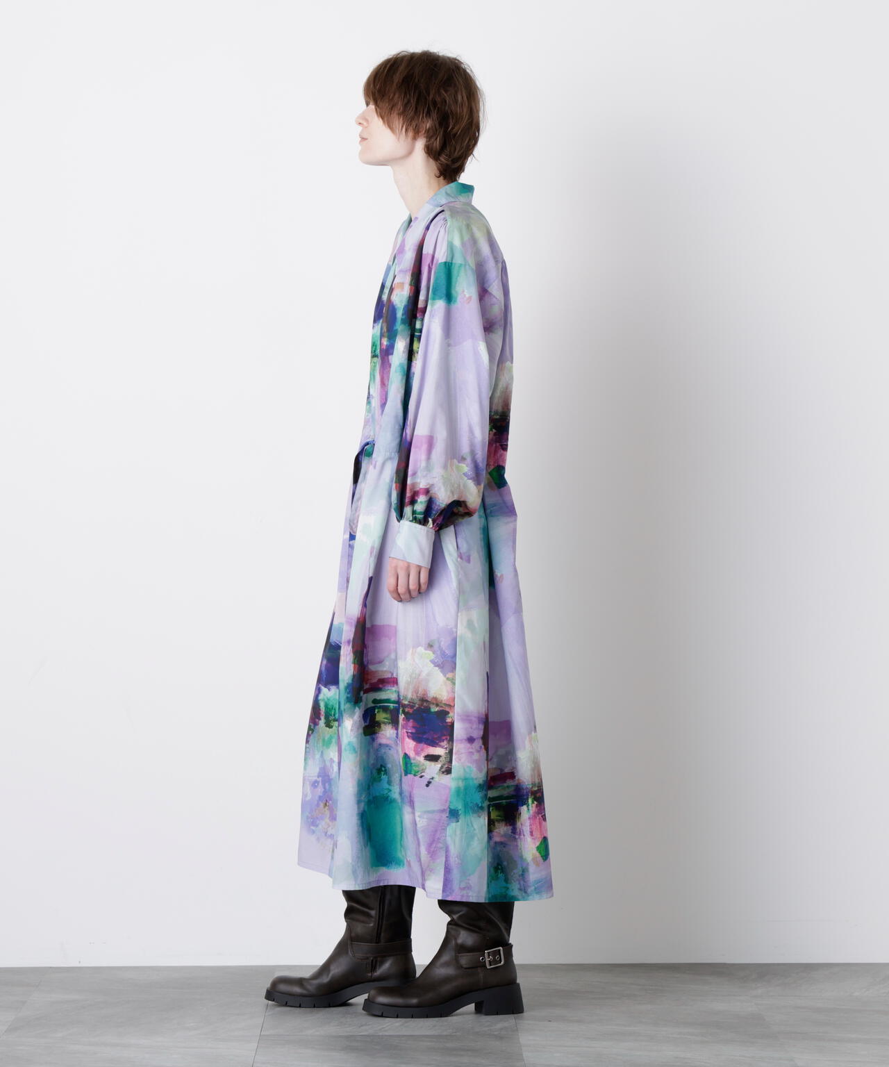 Art Printed Shirt Dress