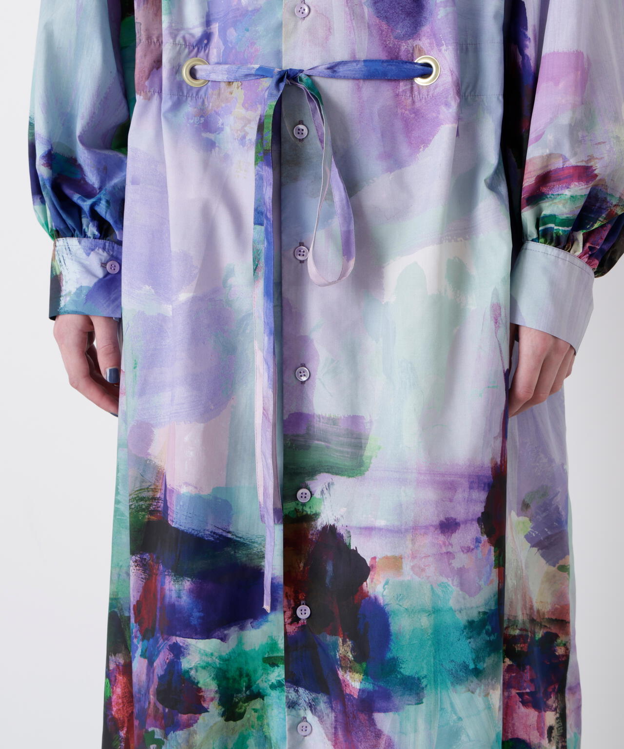 Art Printed Shirt Dress