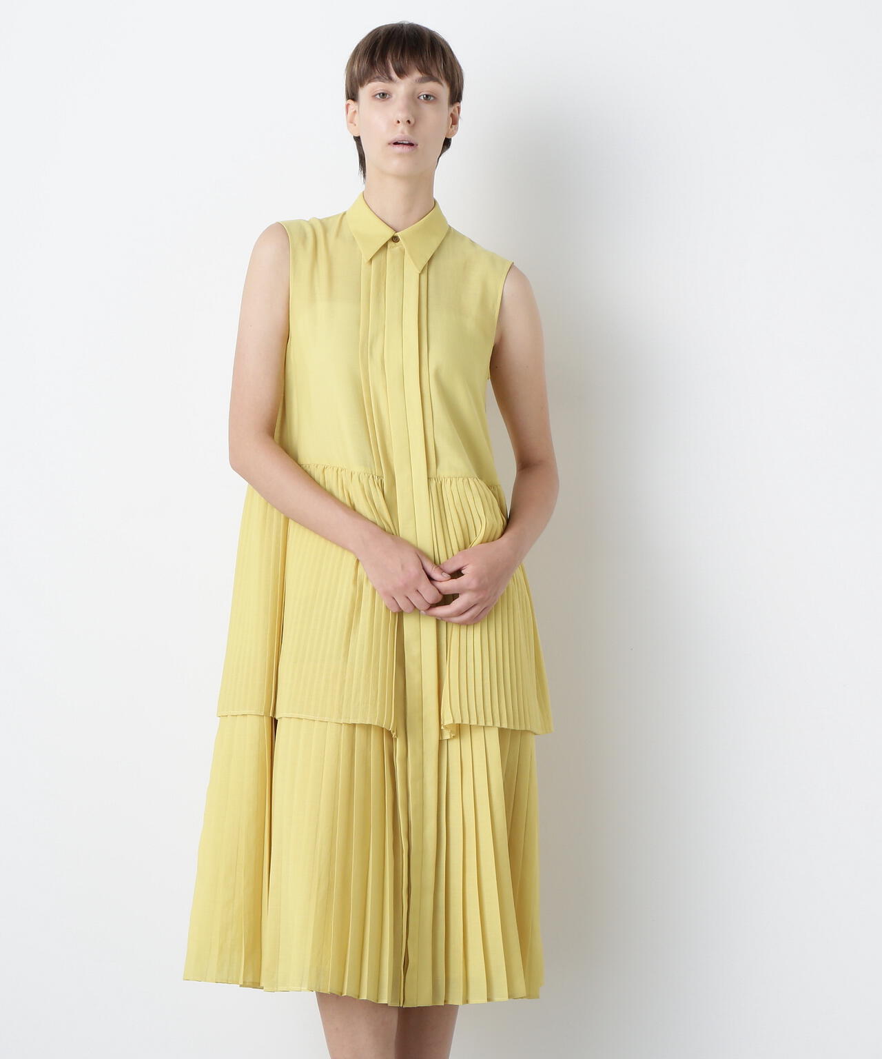 Pleats Combination Dress