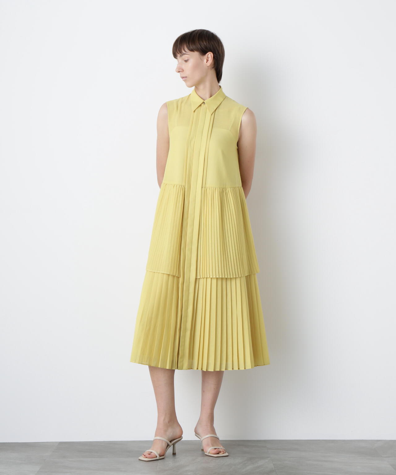 Pleats Combination Dress