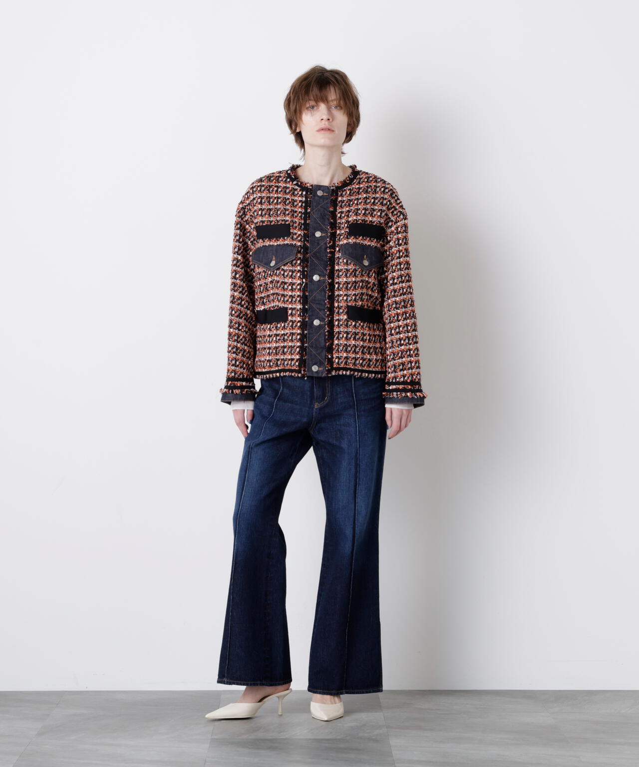 Tweed/Denim Combi JK