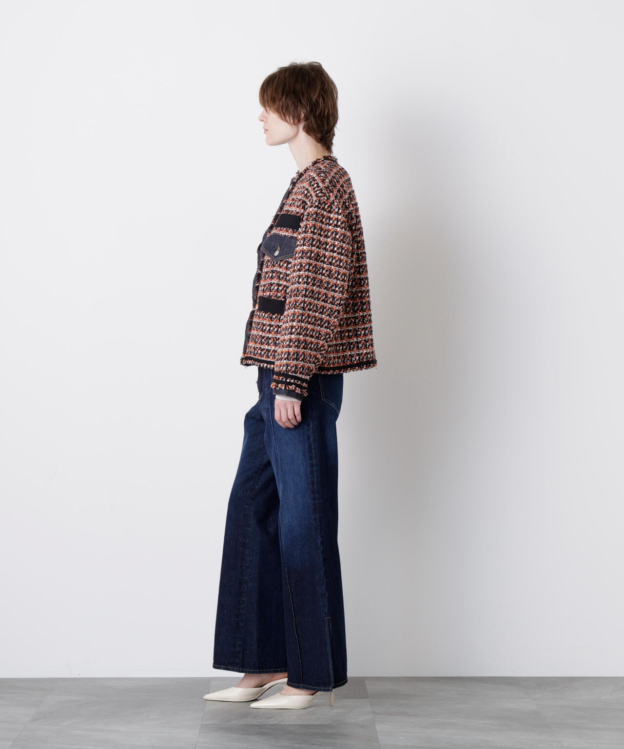 Tweed/Denim Combi JK