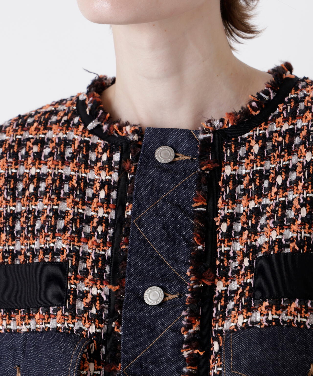 Tweed/Denim Combi JK