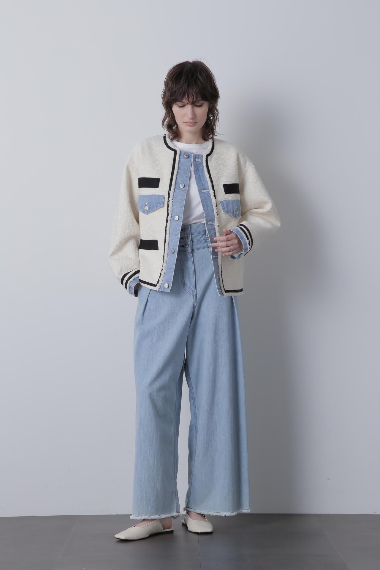 Tweed/Denim Combi JK