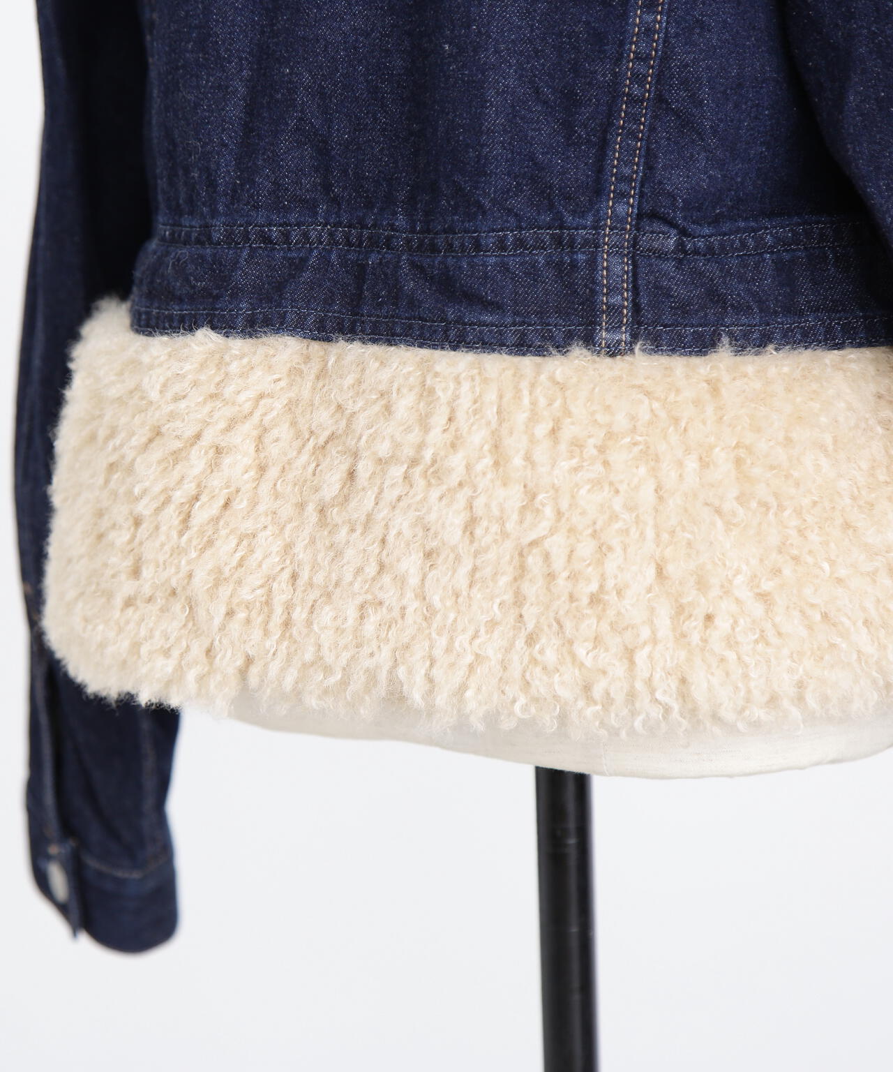 Fur Trim Combination Denim JK