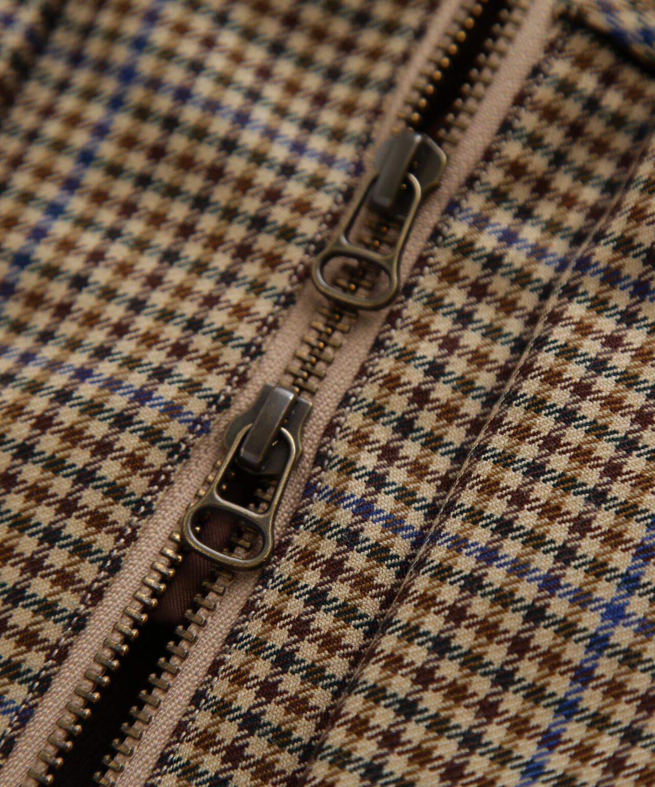 Tweed Sleeve Stand Zip UP JK