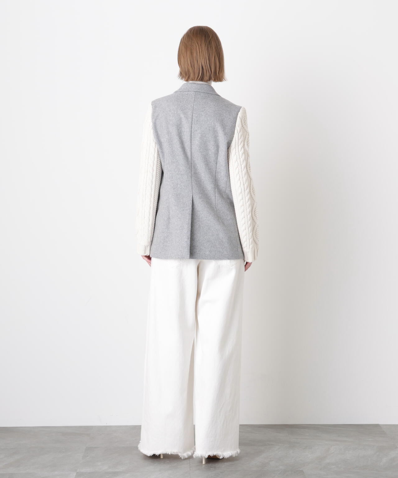 Cable Knit Sleeve Jacket