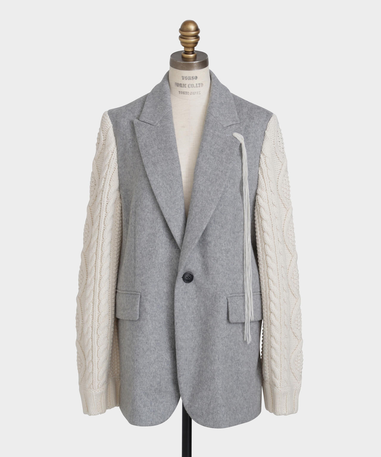 Cable Knit Sleeve Jacket