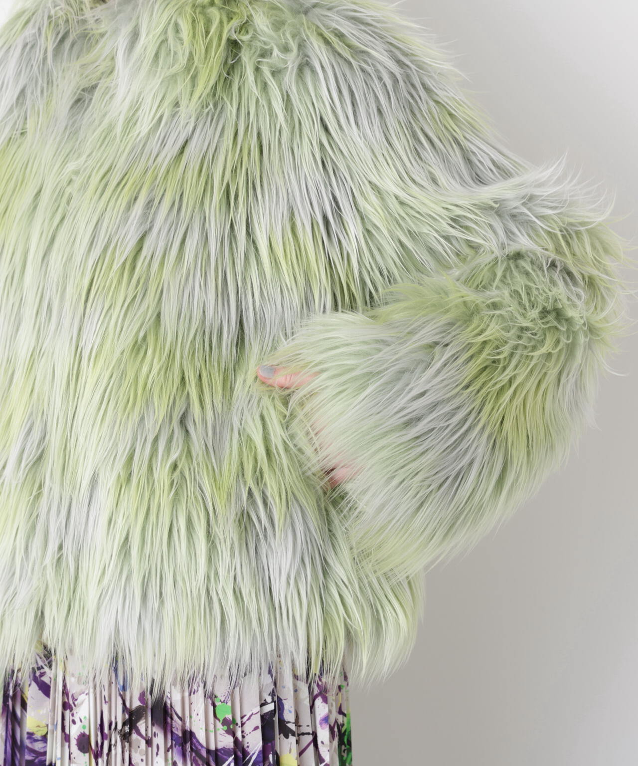 Gradation Dyed Fur Touch Jacket