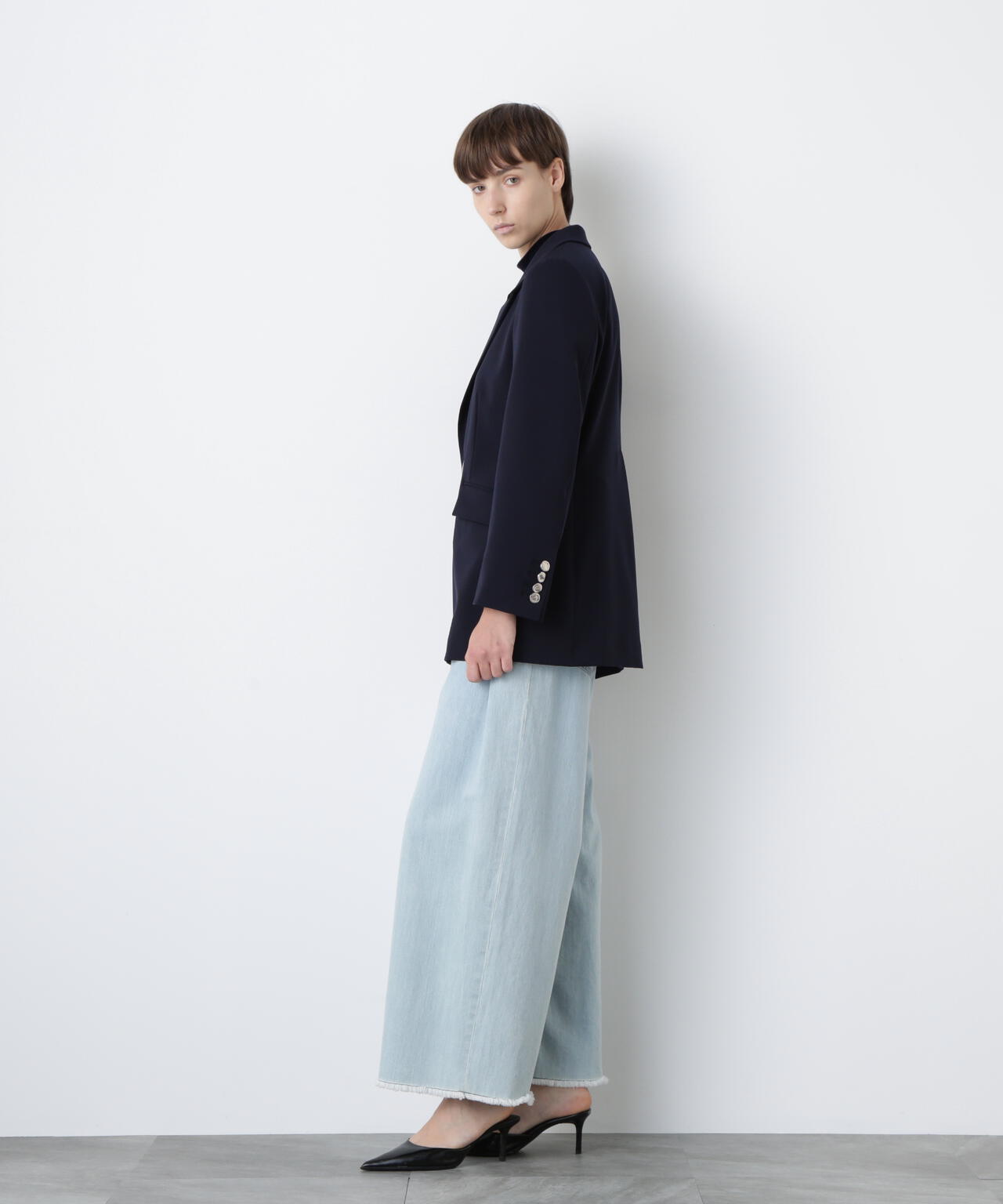 Belted Metal Button Jacket