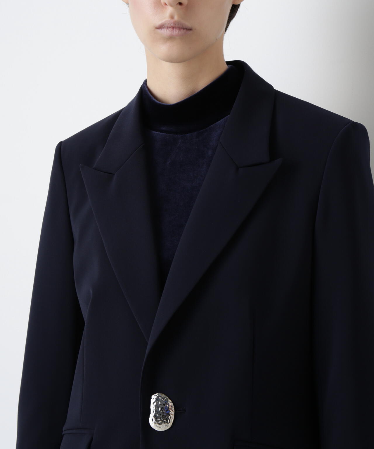 Belted Metal Button Jacket