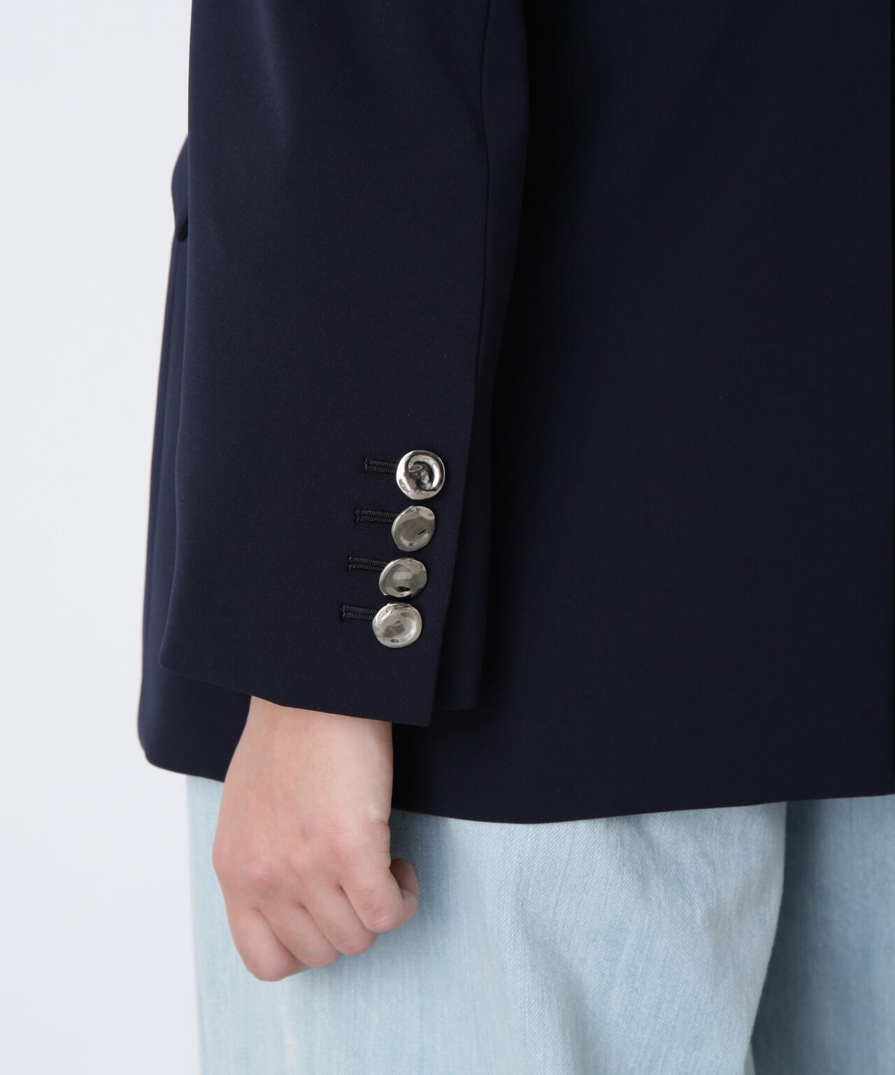 Belted Metal Button Jacket