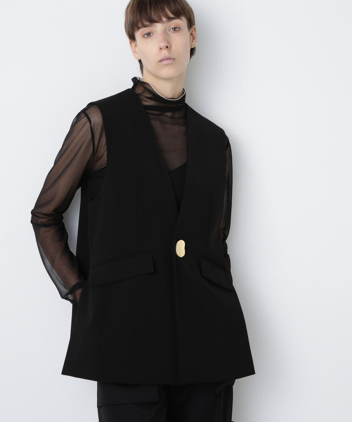 Metal Button Gilet