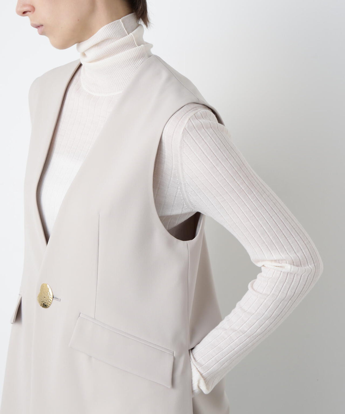 Metal Button Gilet