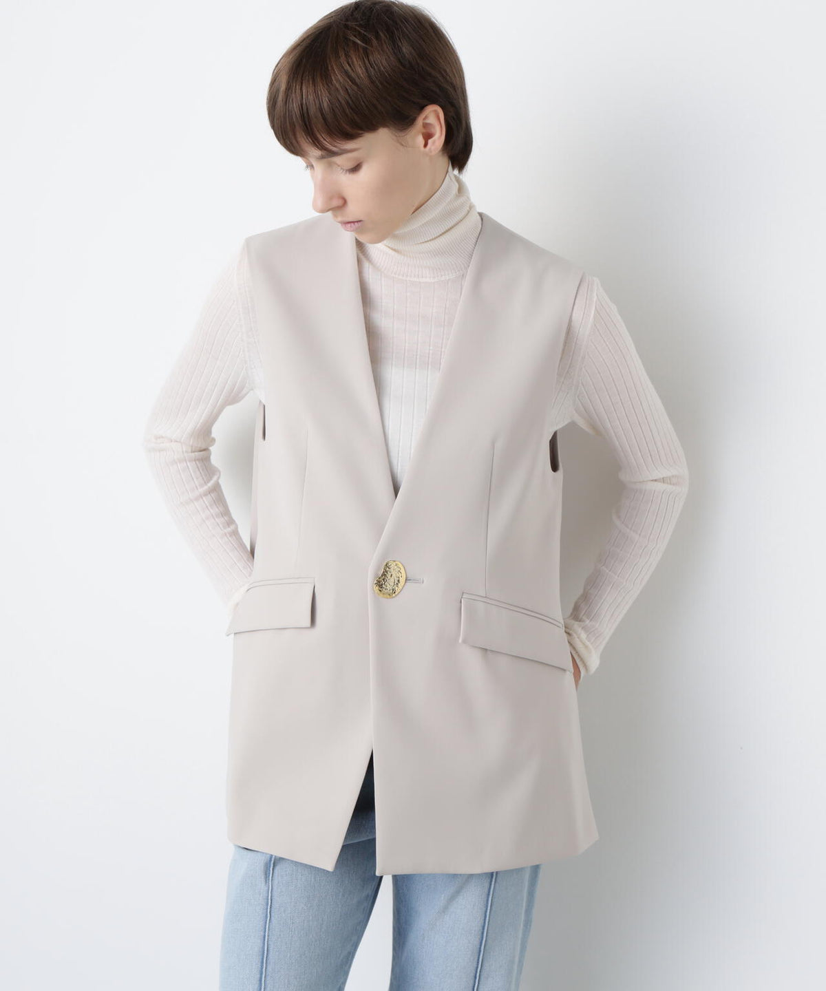 Metal Button Gilet