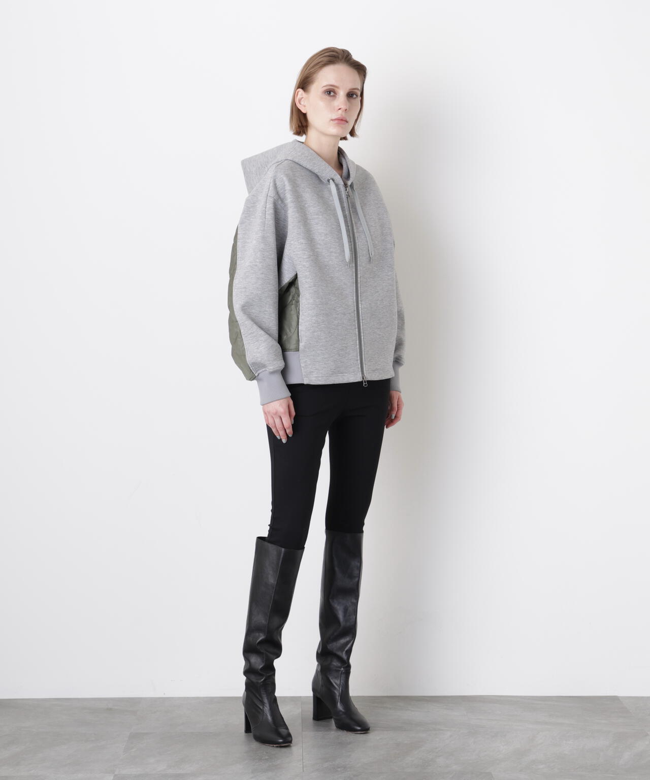 Quilted Combination Hoody