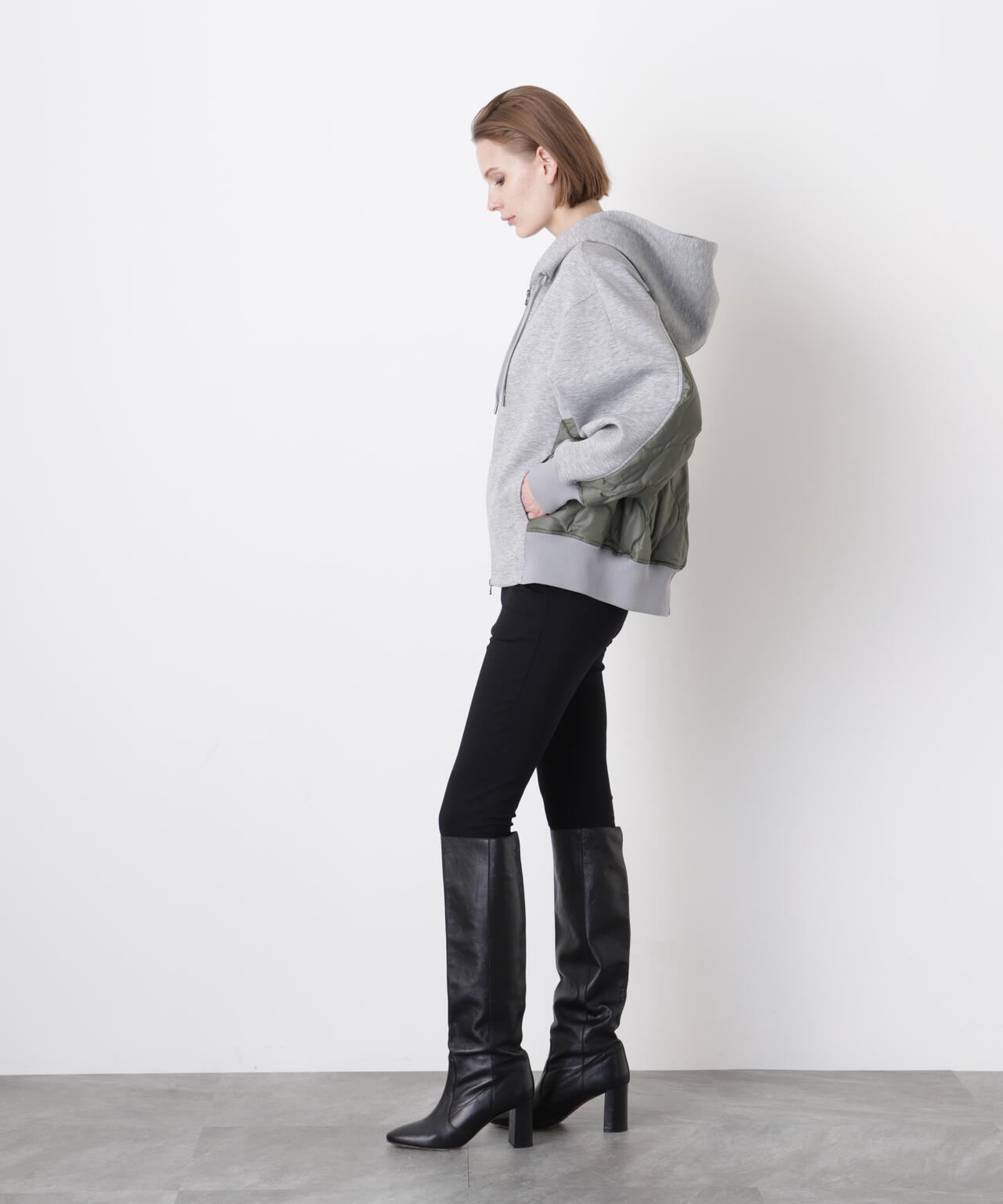 Quilted Combination Hoody