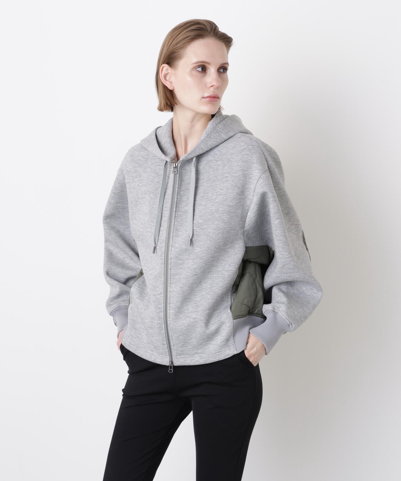 Quilted Combination Hoody