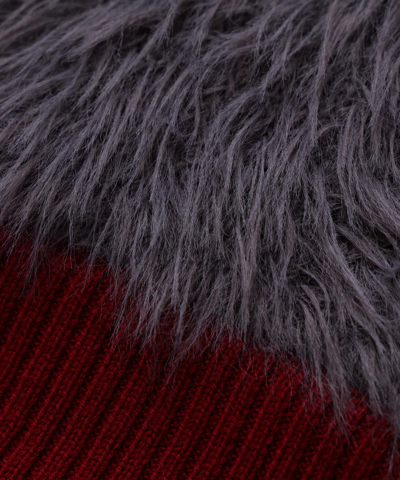 Fluffy Yarn Combi Cardigan