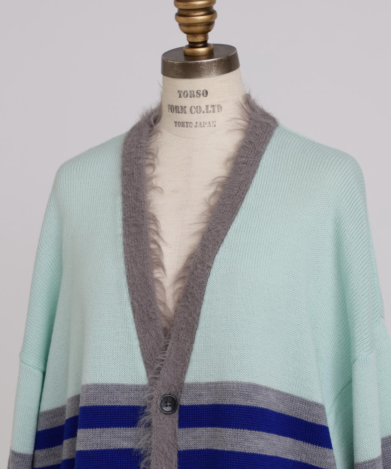 Fluffy Yarn Combi Cardigan