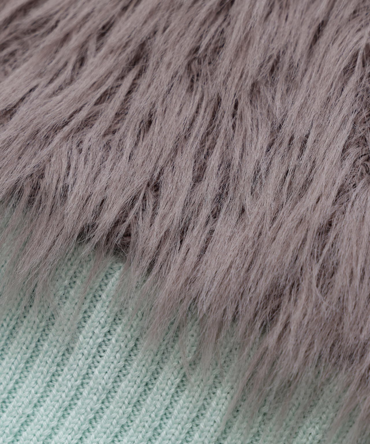 Fluffy Yarn Combi Pullover