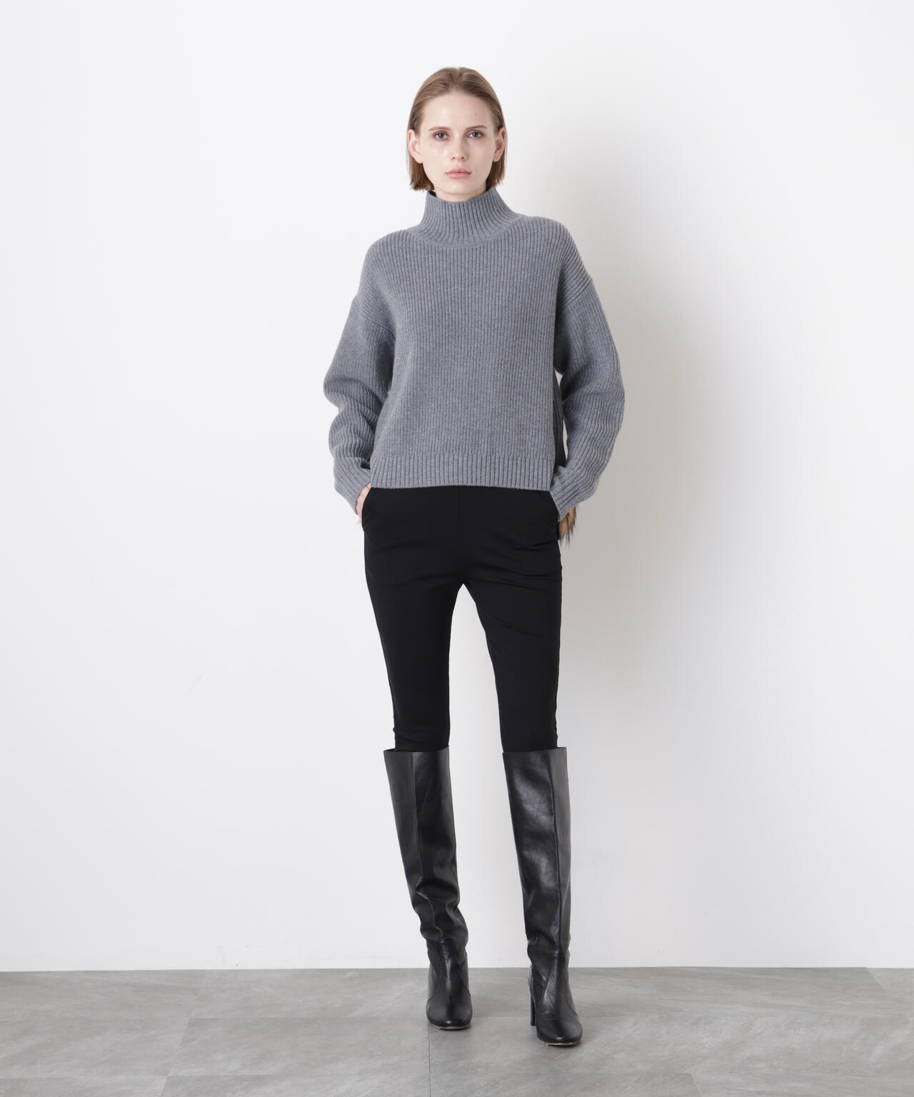 Fur Trim Combi Pullover