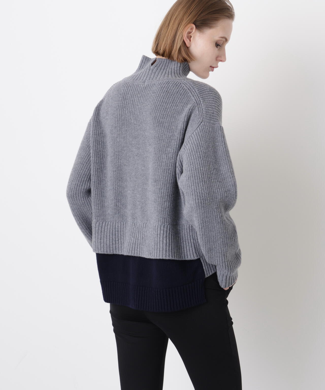 Fur Trim Combi Pullover