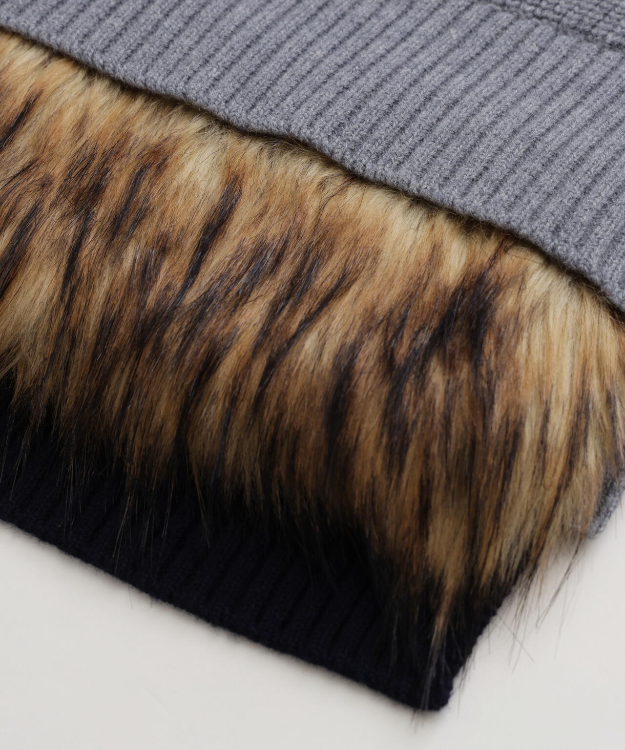 Fur Trim Combi Pullover