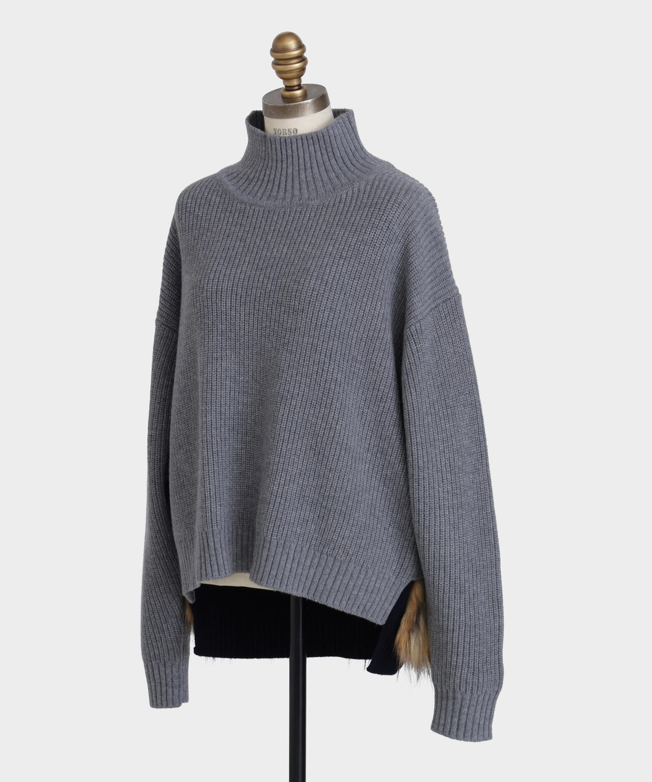 Fur Trim Combi Pullover