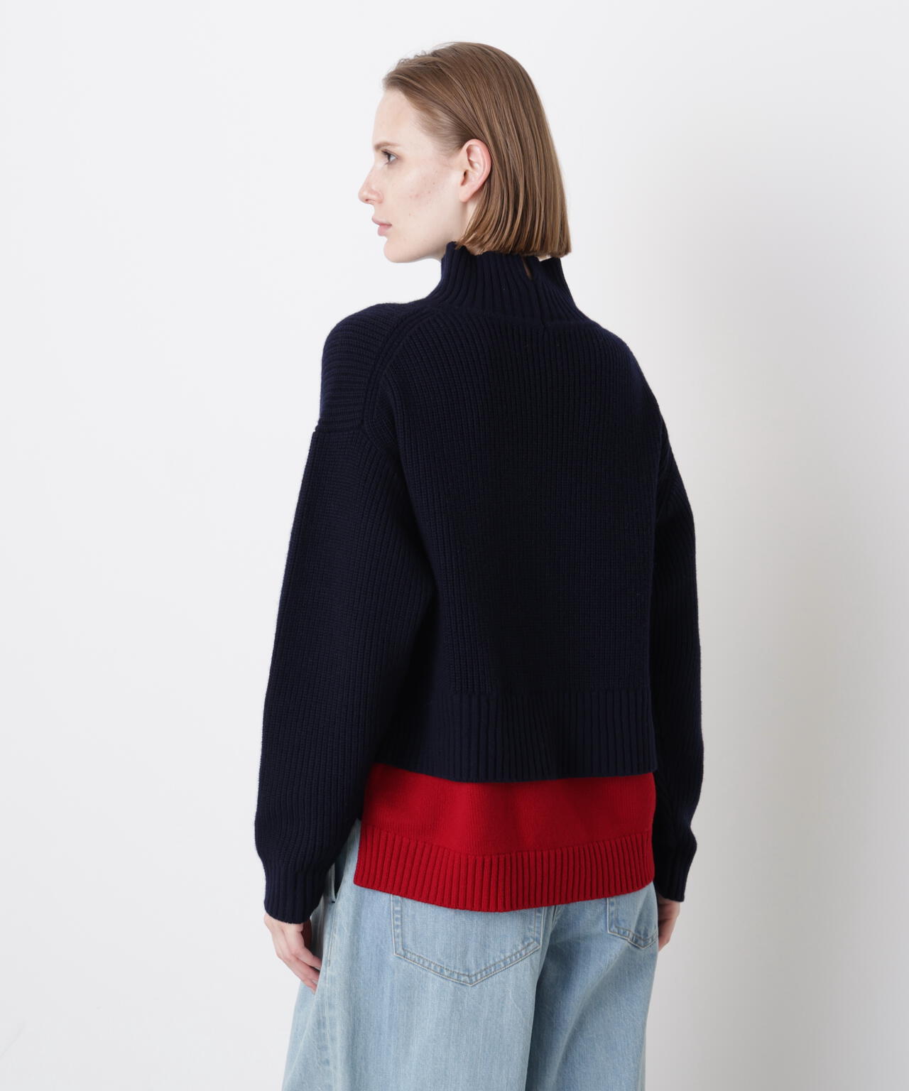 Fur Trim Combi Pullover