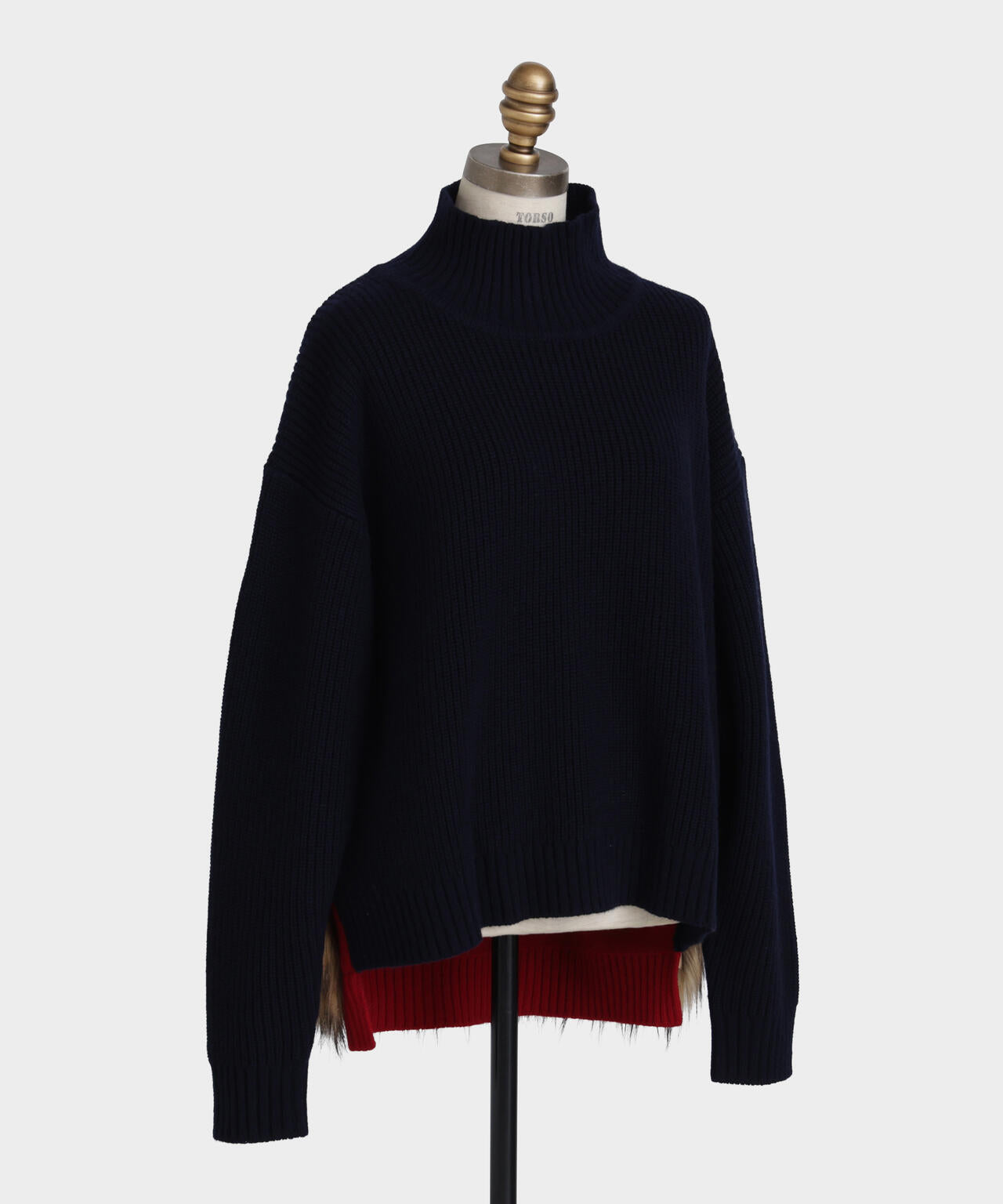 Fur Trim Combi Pullover
