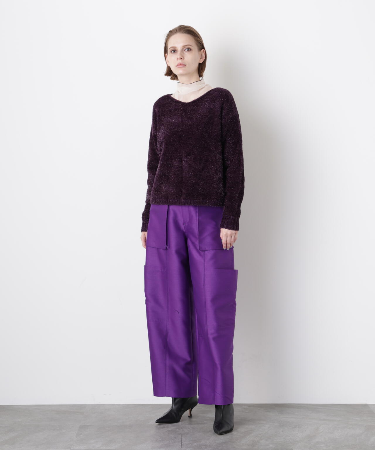 Glitter Yarn Pullover