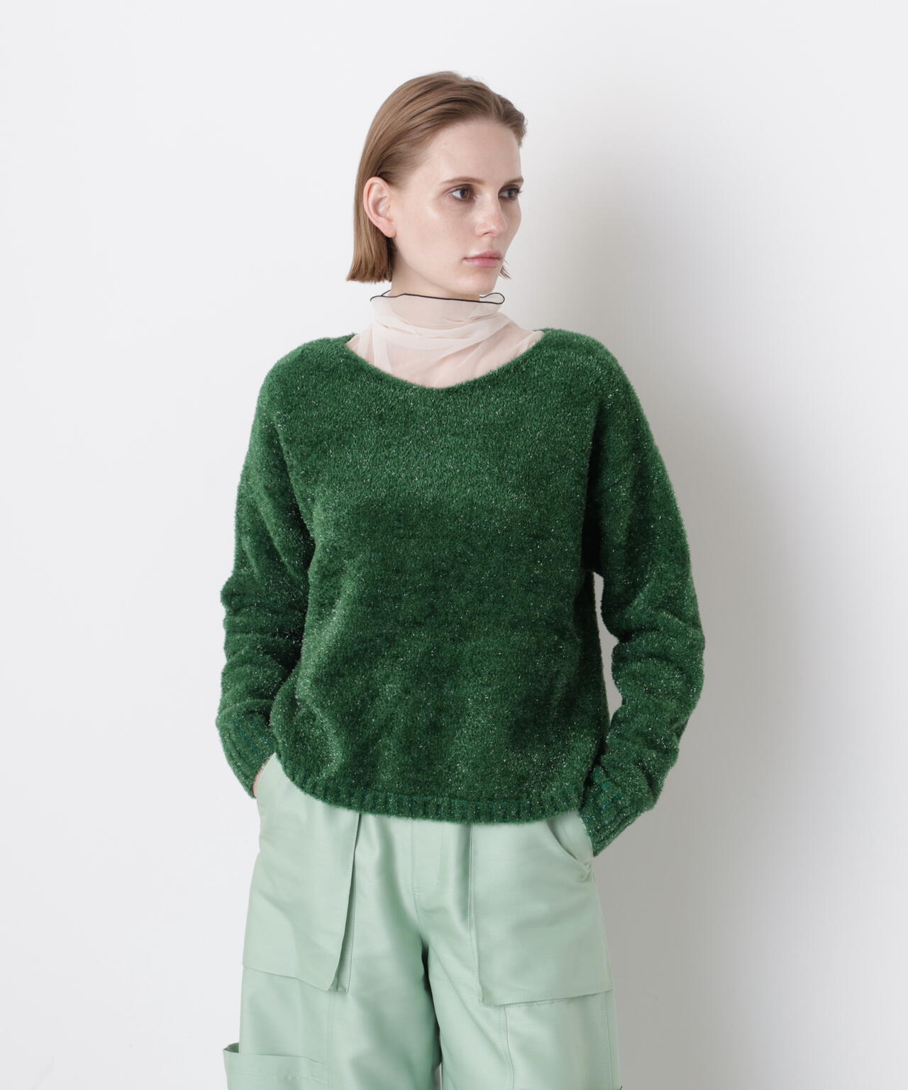 Glitter Yarn Pullover