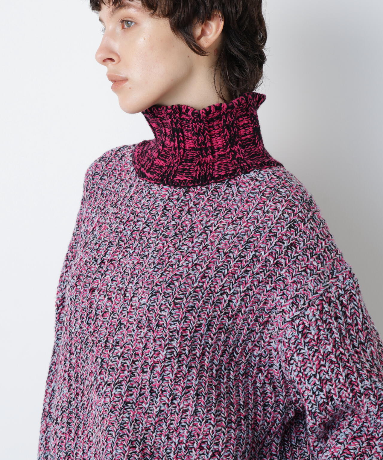 Mixed Color Yarn Pullover