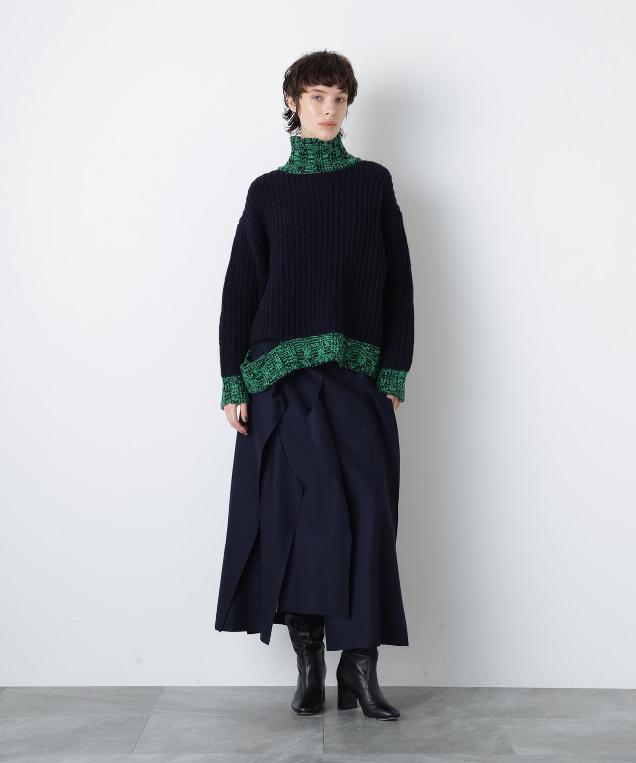 Mixed Color Yarn Pullover