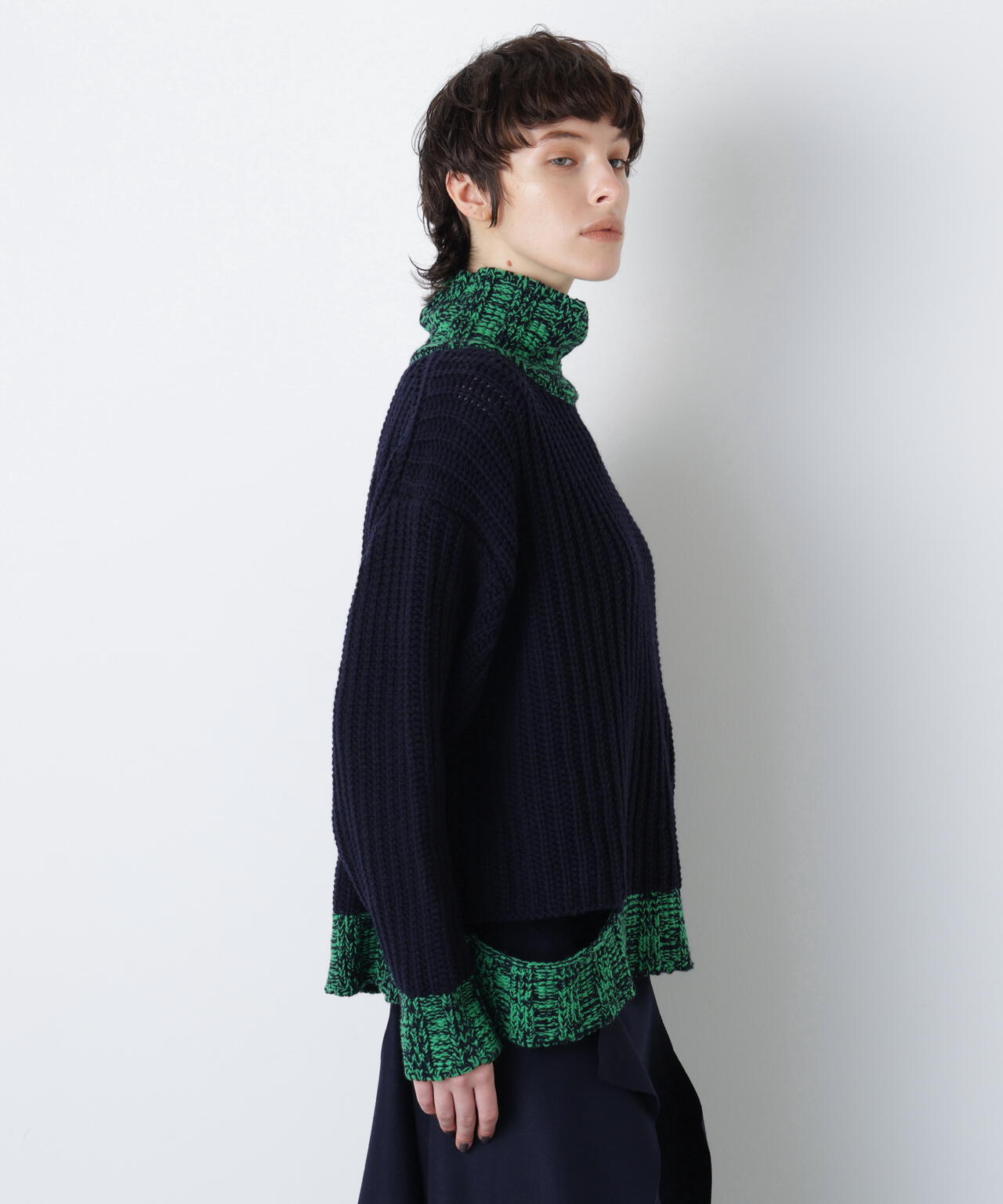 Mixed Color Yarn Pullover