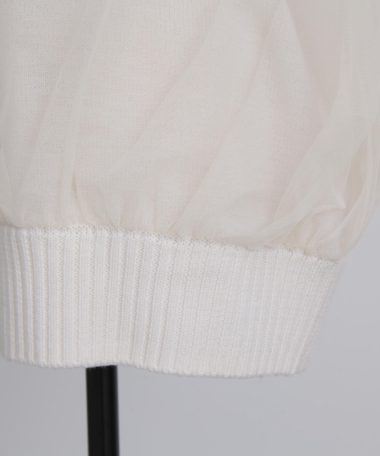 Tulle Combination V-neck Gile